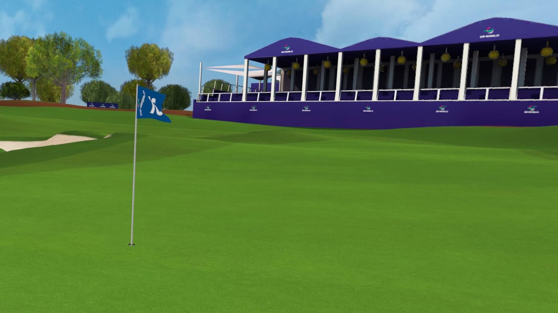 Earth Course Jumeirah, hole 16 — host of the DP World Tour Championship.